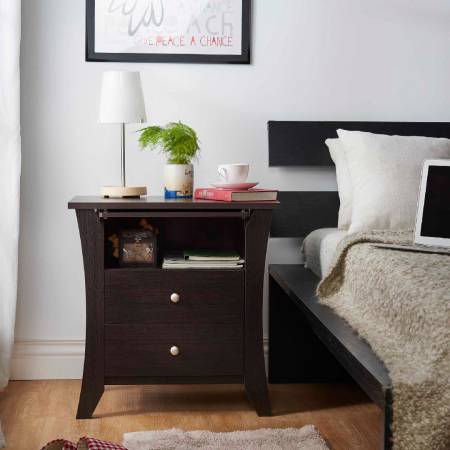 Bedside Table - Living room, two drawers, British wind, sofa next to the bedroom